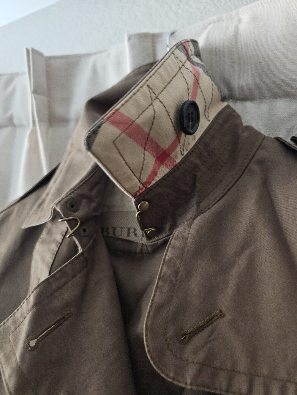 Burberry Green Cotton Trench Coat – Size UK 6 / US 4 - Picture 11 of 15